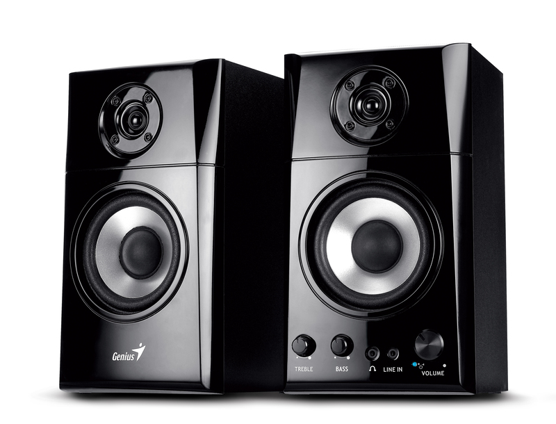 Genius SP-i500 Docking Speakers with Apple cradle - wired Series, Black