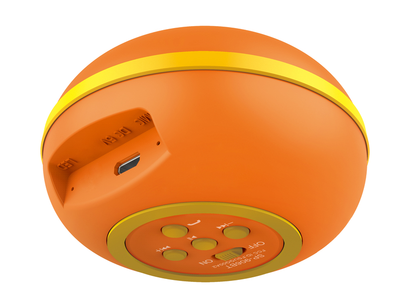 Genius Bluetooth Speaker Sp-906Bt, 5 Hours Play Time, 500Mah Battery With Carabiner for Mobile Phones, Bold Orange