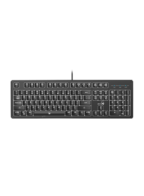 Genius GX Scorpion K10 Wired English/Arabic Gaming Keyboard, Black