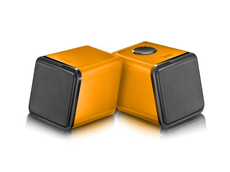 Divoom Iris-02 2.0 Channel Stereo Speakers system, Orange