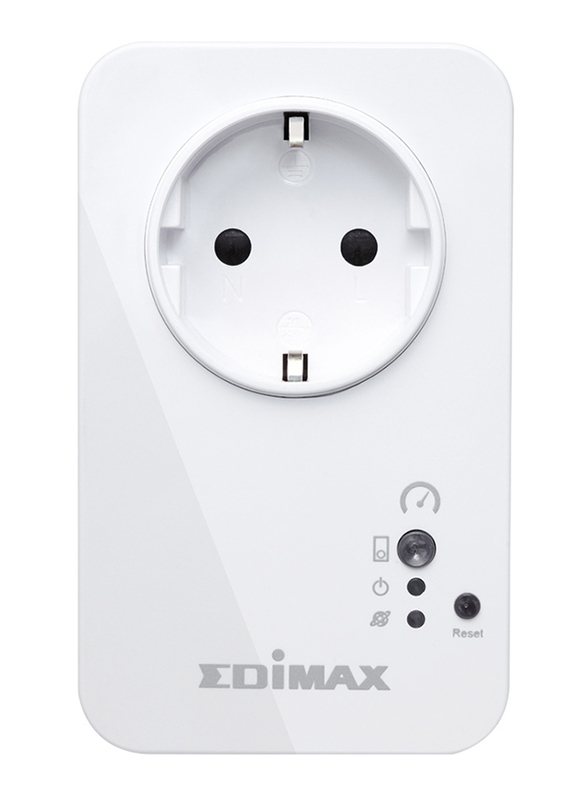Edimax SP-2101W-UK Smart Plug Switch with Power Meter Intelligent Home Energy Management (UK-PSU), 15A, White