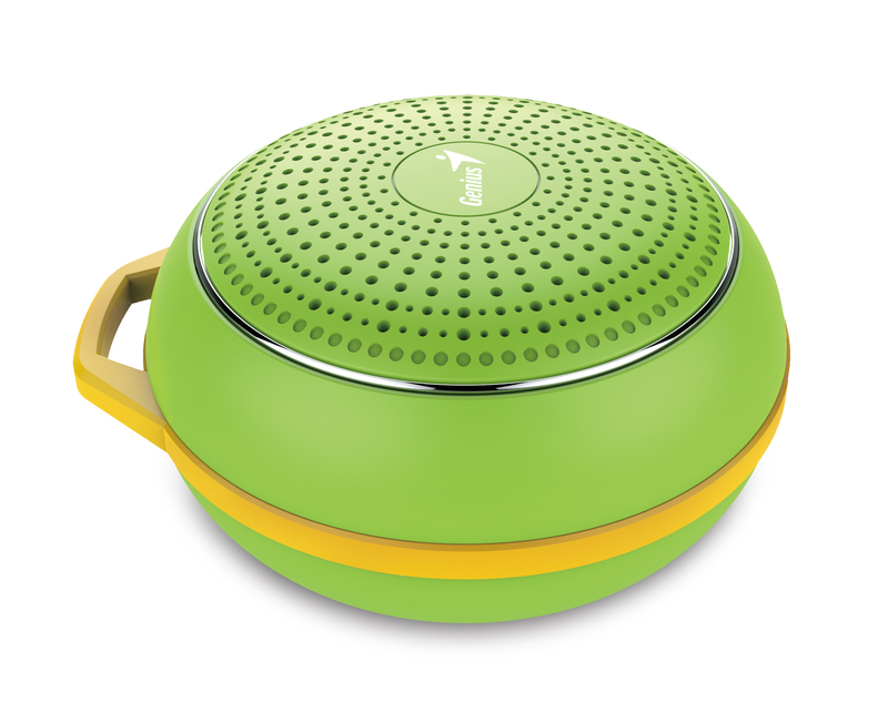 Genius Bluetooth Speaker Sp-906Bt, 5 Hours Play Time, 500Mah Battery With Carabiner for Mobile Phones, Fresh Green