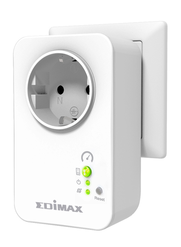 Edimax SP-2101W-UK Smart Plug Switch with Power Meter Intelligent Home Energy Management (UK-PSU), 15A, White
