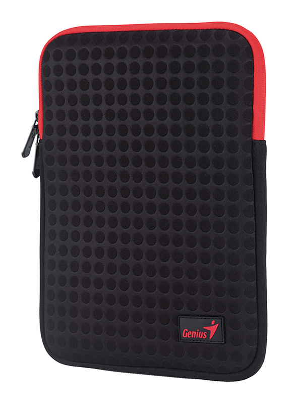 Genius Tablet PC/iPad Mini/iPad 8-inch Polyester Sleeve Bag, GS-1021, Black/Red