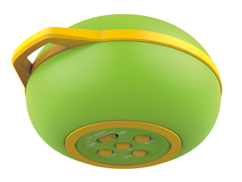 Genius Bluetooth Speaker Sp-906Bt, 5 Hours Play Time, 500Mah Battery With Carabiner for Mobile Phones, Fresh Green