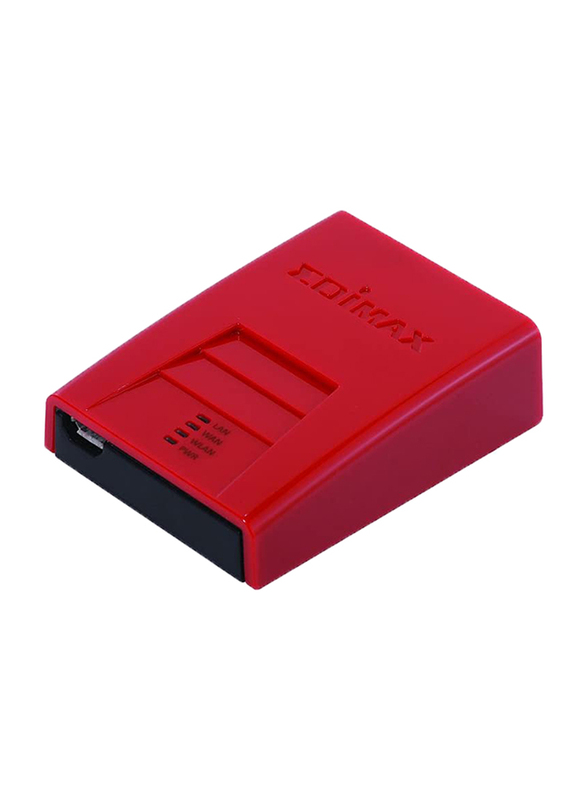Edimax EDBR-6258N-UK 150Mbps Wireless Broadband Nano Router (EU+UK/E.EU), Red