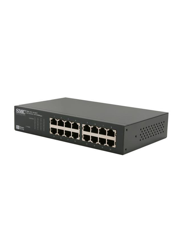 SMC Networks 16 Port EZ Switch 10/100Mbps UTP SMC-EZ1016DT, Black