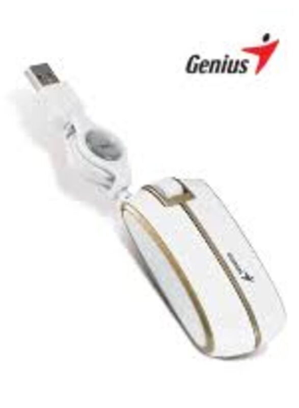 Genius P330 Wired Traveler Optical Mouse for Notebook, Gold