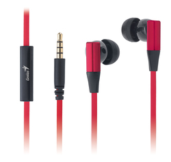 Genius HS-M230 In-Ear Headphones with Mic, Red