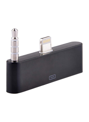 Lafeada Lightning Audio Support Adapter, 8-Pin/3.5mm to Lightning for Apple Devices, Black