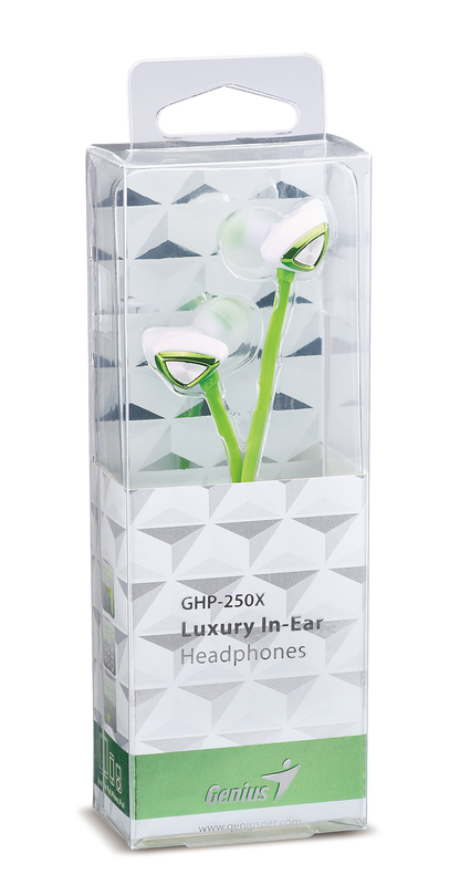 Genius GHP-250X Triangle Luxury In-Ear Headphones, Green