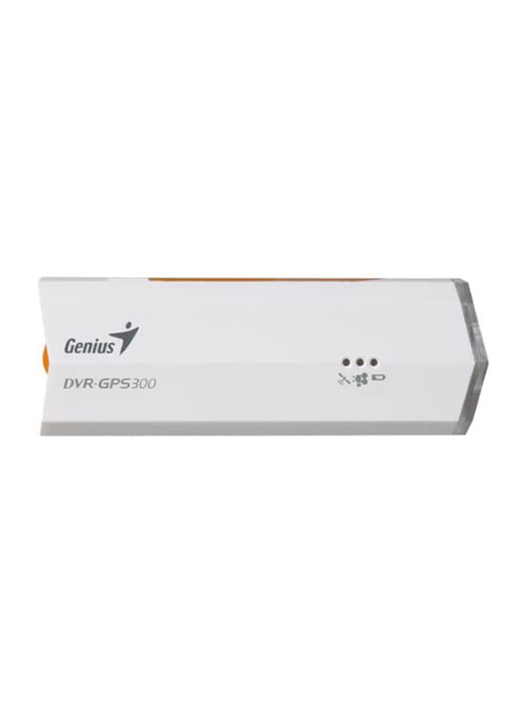 Genius DVR-GPS300 Vehicle Recorder with GPS, 0.3 MP, White