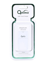 Optima USB Travel Charger for Apple iPhone, Energy Star, White
