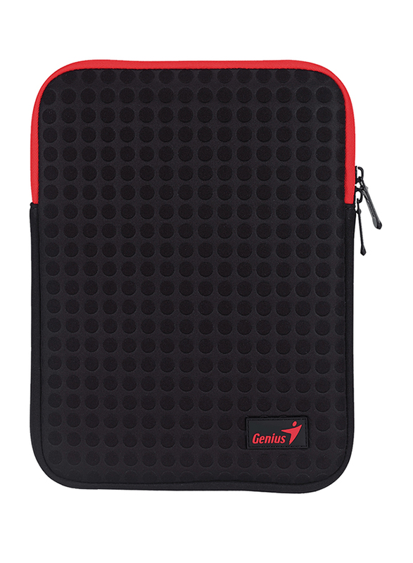 Genius Tablet PC/iPad Mini/iPad 8-inch Polyester Sleeve Bag, GS-1021, Black/Red