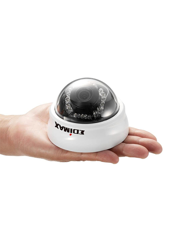 Edimax MD-111E Indoor Mini Dome Network Camera with Fixed 4.0mm Lens, 1MP, White