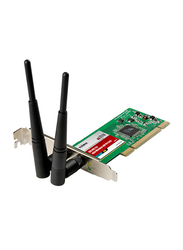 Edimax Wireless 820.11n Draft 2.0 PCI Adapter, Nmax 300m 1T2R, EW-7727IN, Multicolor