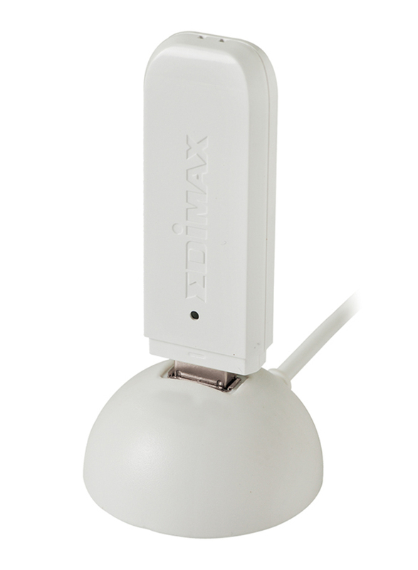 Edimax 300Mbps Wireless 802.11 a/b/g/n Concurrent Dual-Band Gigabit USB Adapter, EW-7722UND, White