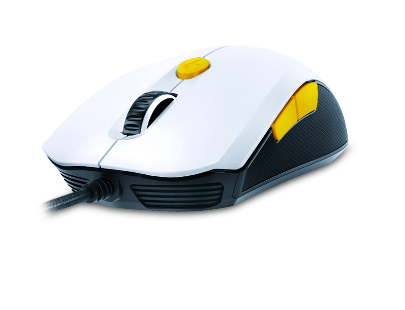 Genius M6-600 Scorpion Laser Mouse, White and Orange