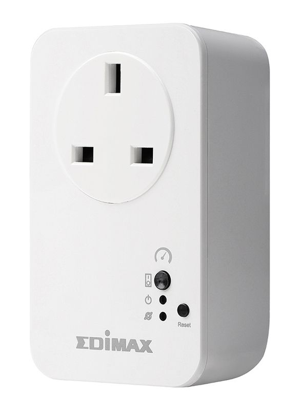 Edimax SP-2101W-UK Smart Plug Switch with Power Meter Intelligent Home Energy Management (UK-PSU), 15A, White