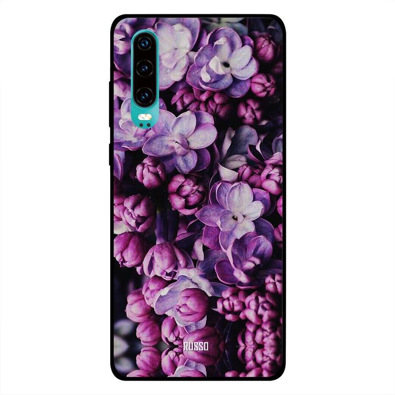 

Russo Huawei P30 Mobile Phone Back Cover, Purple Flowers