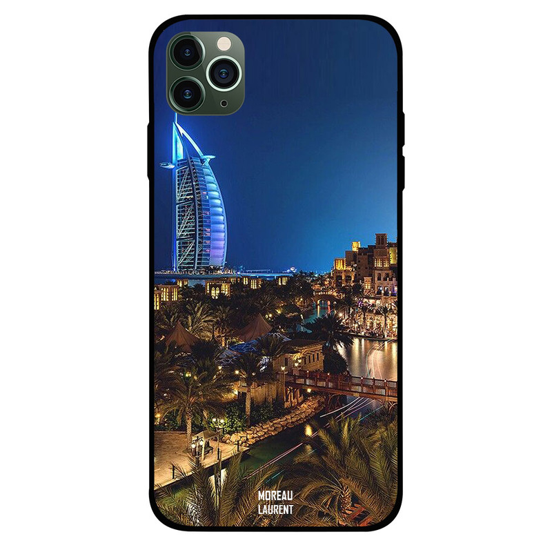 

Moreau Laurent Apple iPhone 11 Pro Max Mobile Phone Back Cover, Burj Al Arab View At Night