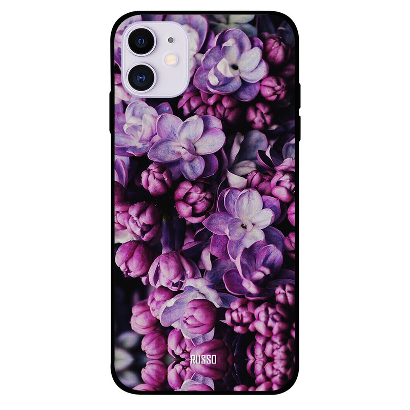 

Russo Apple iPhone 11 Mobile Phone Back Cover, Purple Flowers