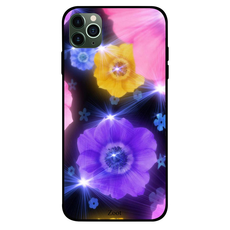 

Zoot Apple iPhone 11 Pro Mobile Phone Back Cover, Yellow Purple Flower
