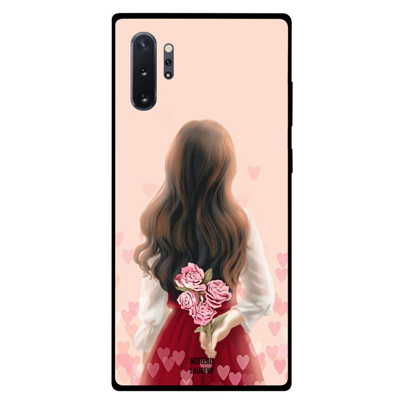 

Moreau Laurent Samsung Note Plus Mobile Phone Back Cover, Girl Hiding Flowers
