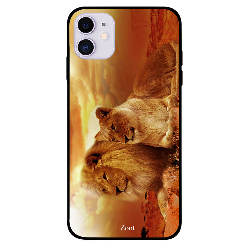 

Zoot Apple iPhone 11 Mobile Phone Back Cover, King Queen Of Jungle