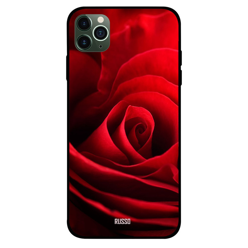 

Russo Apple iPhone 11 Pro Mobile Phone Back Cover, Red Rose