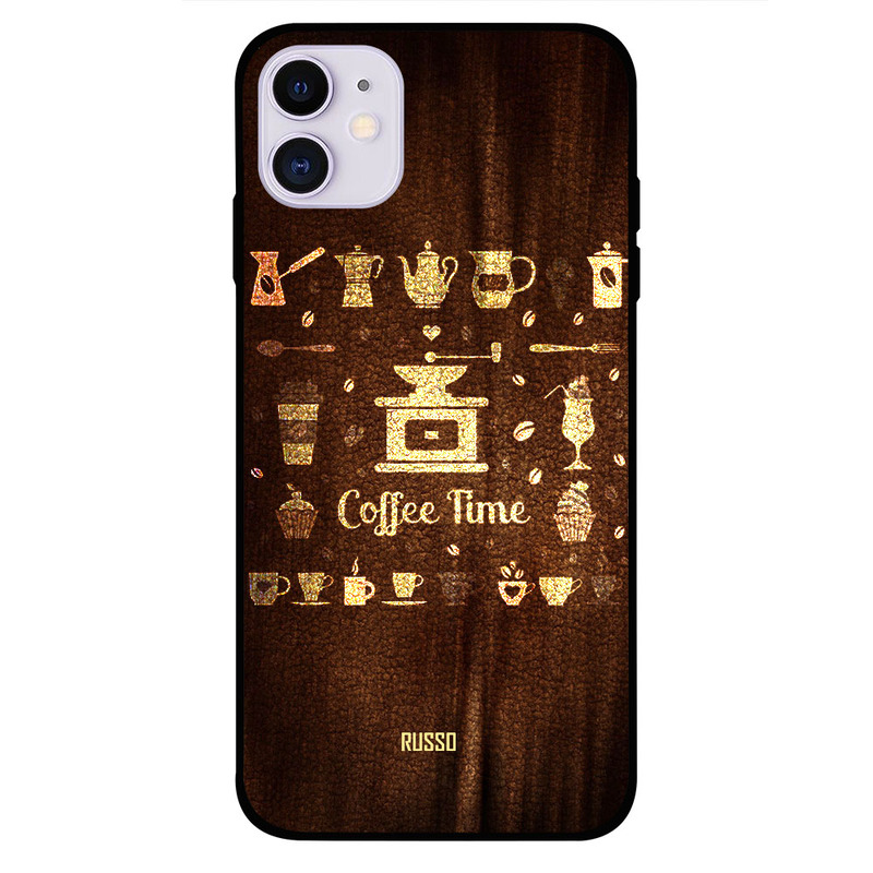 

Russo Apple iPhone 11 Mobile Phone Back Cover, Coffee Time