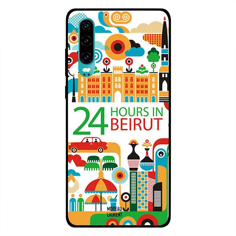

Moreau Laurent Huawei P30 Mobile Phone Back Cover, 24 Hours in Beirut