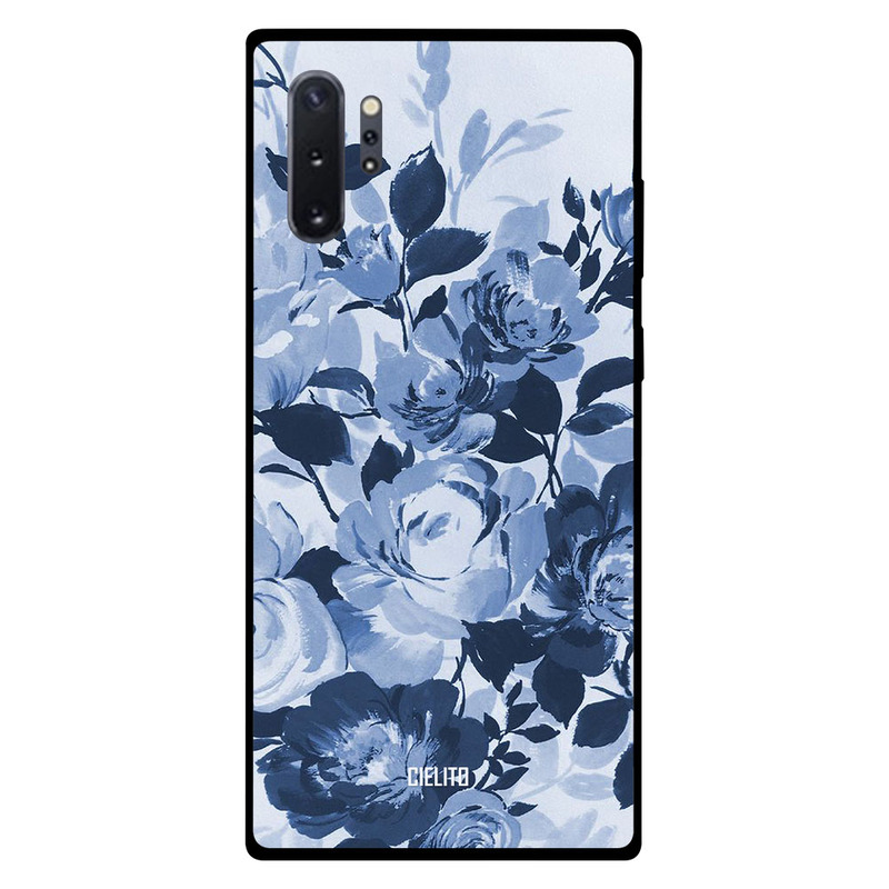

Cielito Samsung Note Plus Mobile Phone Back Cover, Blue White Floral Print