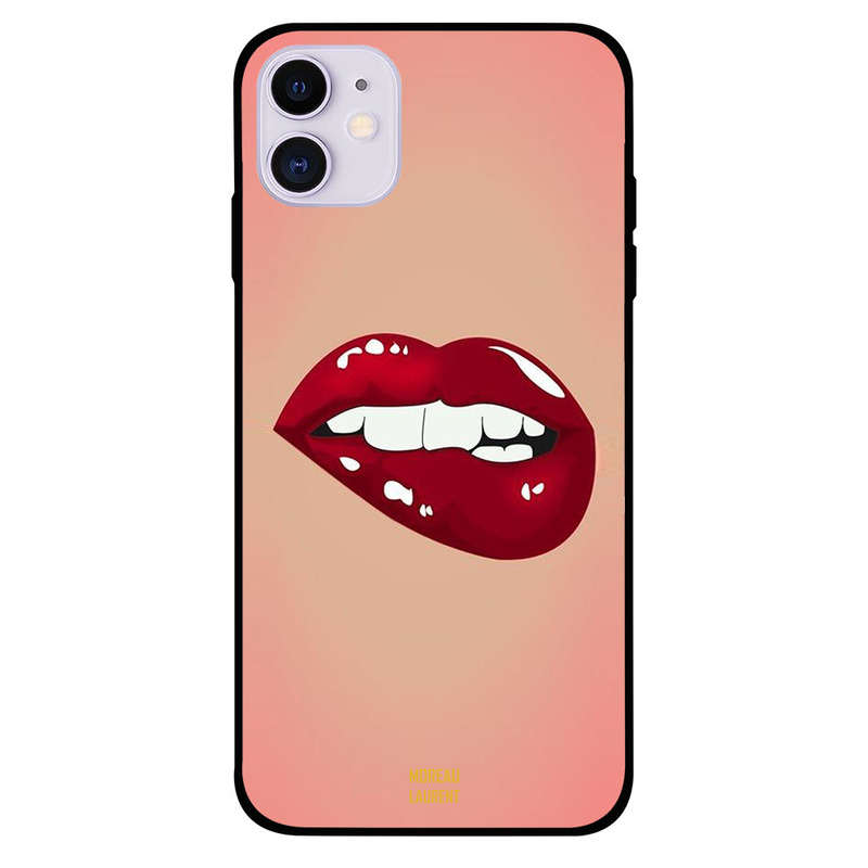 

Moreau Laurent Apple iPhone 11 Mobile Phone Back Cover, Red Bitting Lips