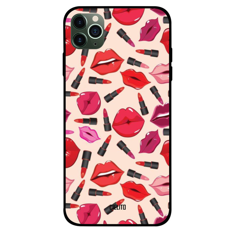 

Cielito Apple iPhone 11 Pro Max Mobile Phone Back Cover, Lips N Stick