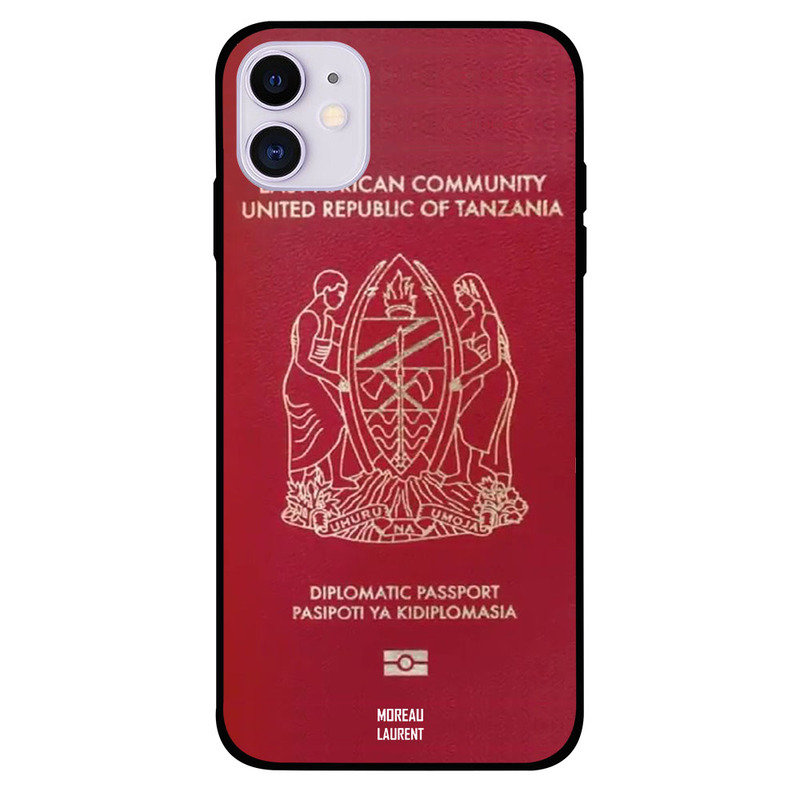 

Moreau Laurent Apple iPhone 11 Mobile Phone Back Cover, Tanzania Passport