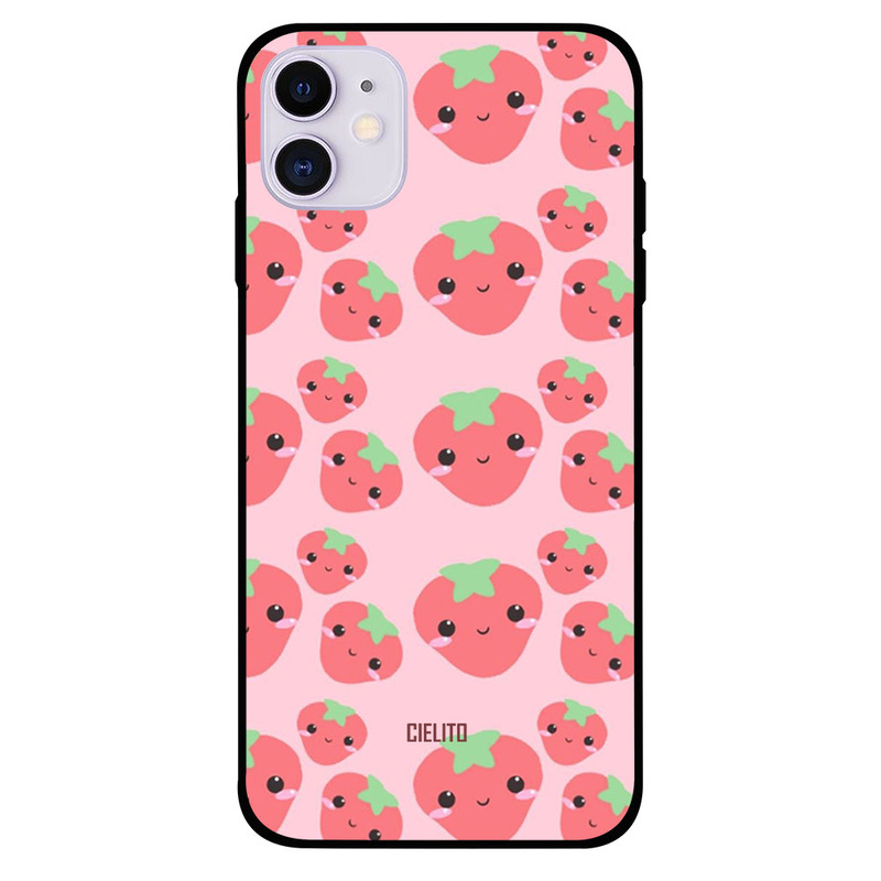 

Cielito Apple iPhone 11 Mobile Phone Back Cover, Strawberry Print