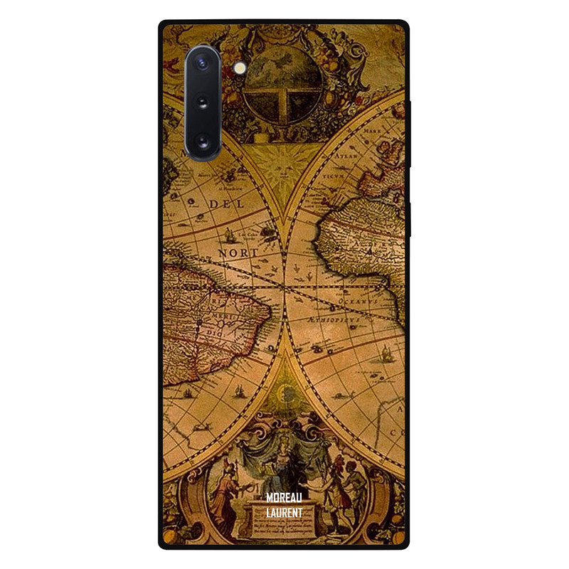 

Moreau Laurent Samsung Note 10 Mobile Phone Back Cover, Vintage Travel Map