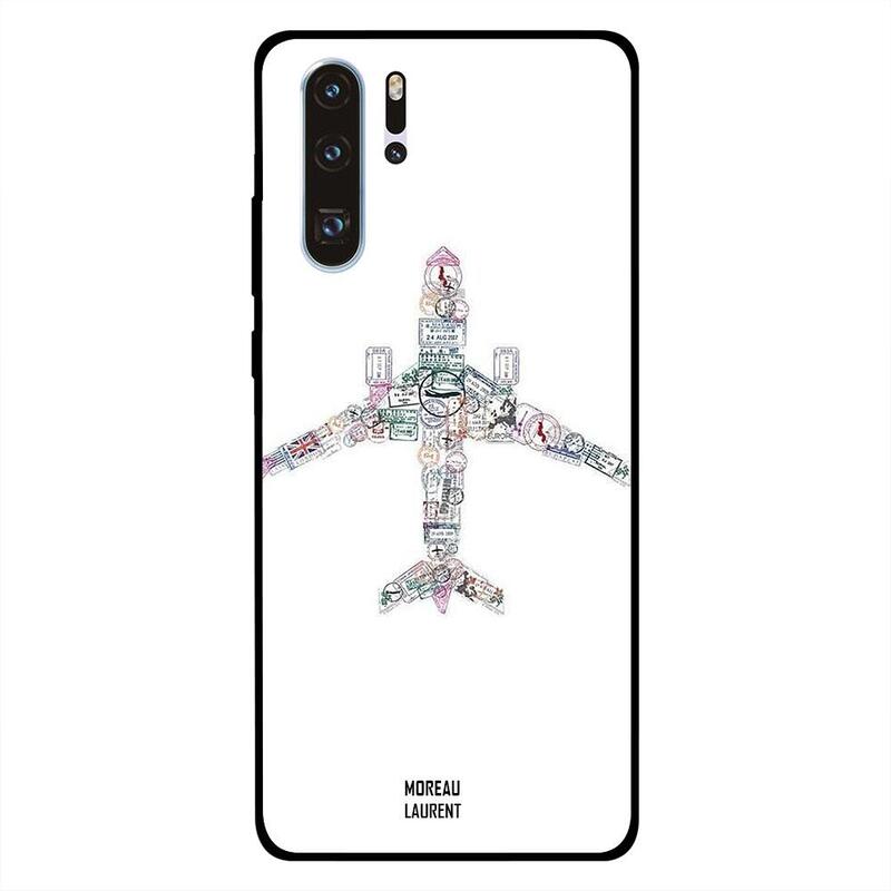 

Moreau Laurent Huawei P30 Pro Mobile Phone Back Cover, Stamps Airplane