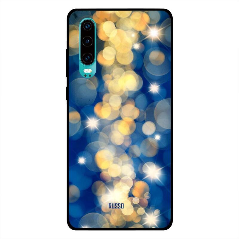 

Russo Huawei P30 Mobile Phone Back Cover, Blue N Grey Mettallica