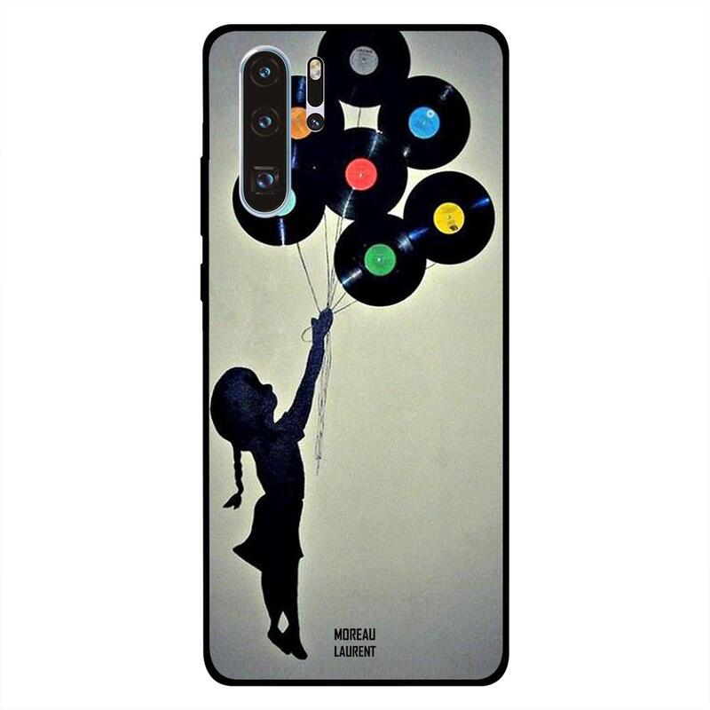 

Moreau Laurent Huawei P30 Pro Mobile Phone Back Cover, Holding CDs Balloons