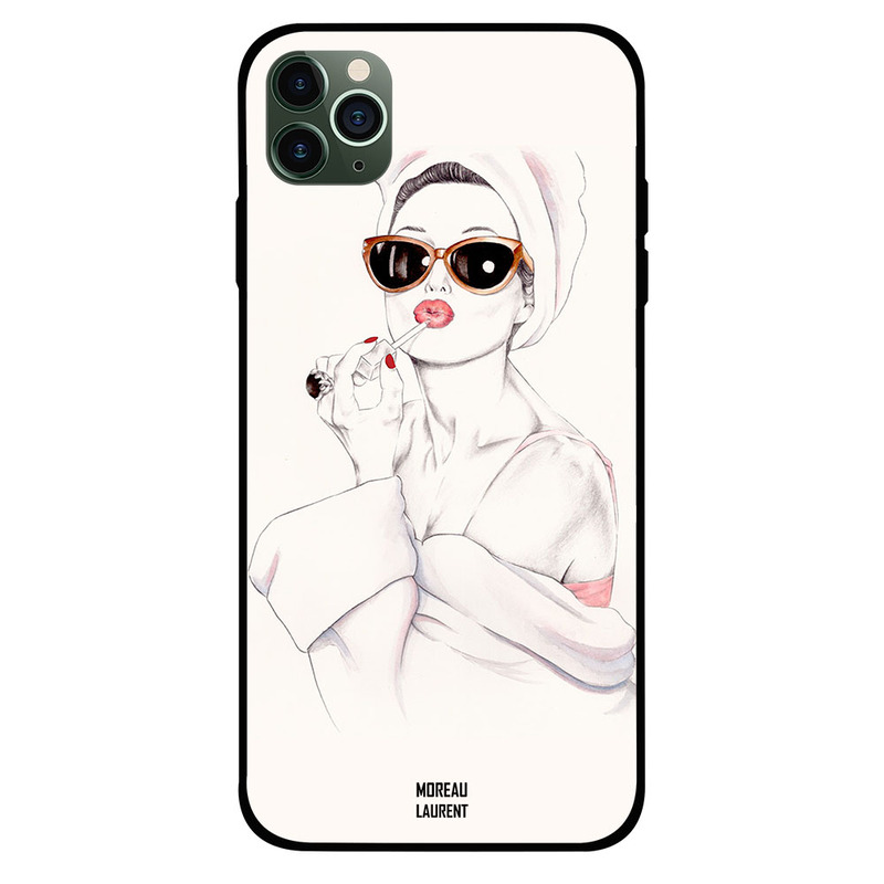 

Moreau Laurent Apple iPhone 11 Pro Mobile Phone Back Cover, Lipsticking