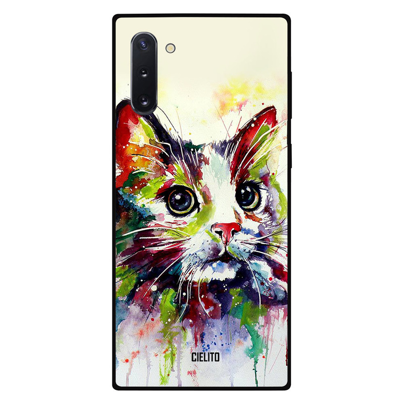 

Cielito Samsung Note 10 Mobile Phone Back Cover, Impression Cat Art