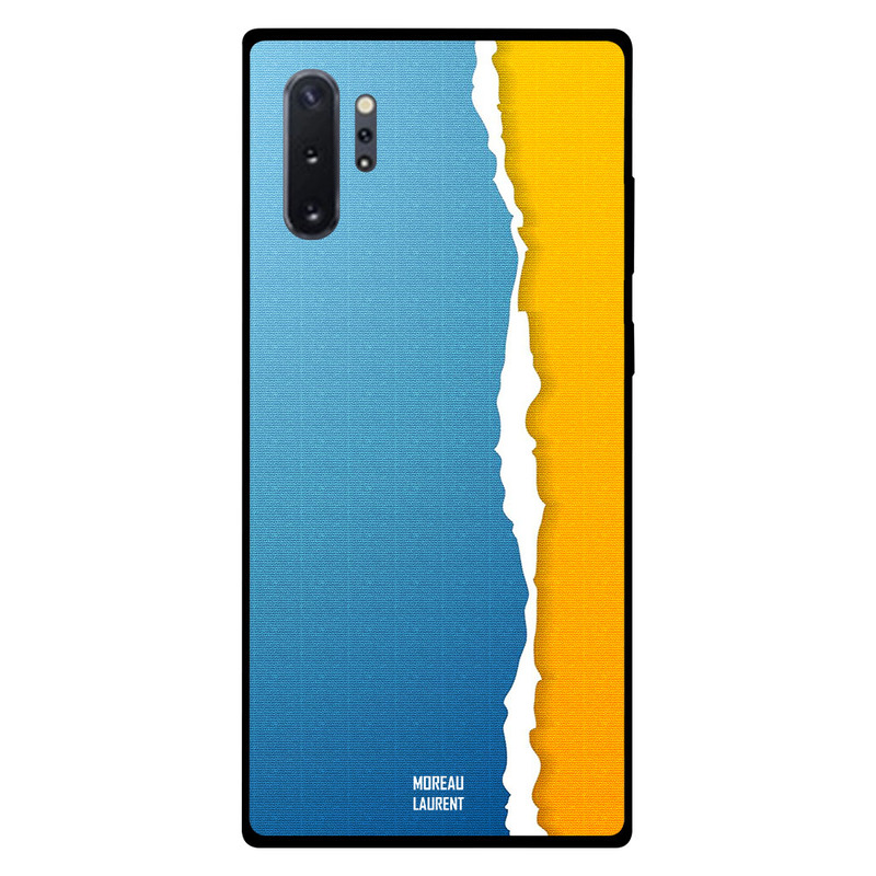 

Moreau Laurent Samsung Note Plus Mobile Phone Back Cover, Blue & Yellow Pattern