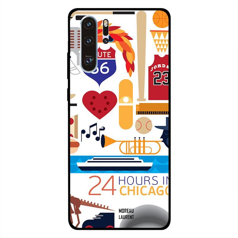 

Moreau Laurent Huawei P30 Pro Mobile Phone Back Cover, 24 Hours in Chicago