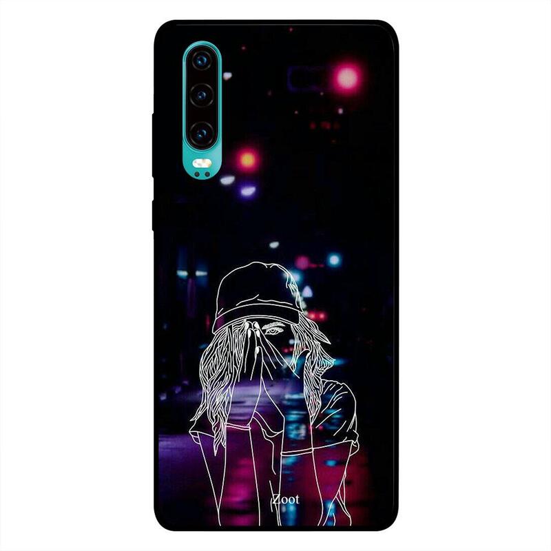 

Zoot Huawei P30 Mobile Phone Back Cover, Doodle Cap Girl