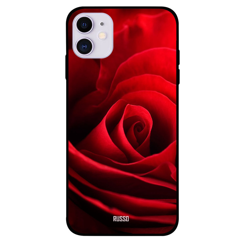 

Russo Apple iPhone 11 Mobile Phone Back Cover, Red Rose