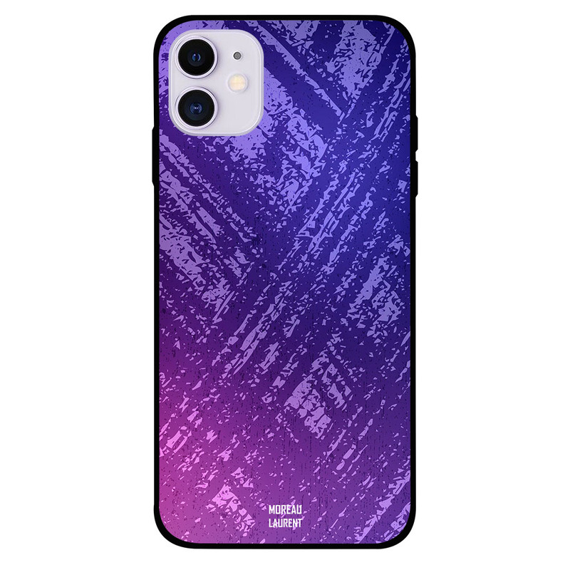 

Moreau Laurent Apple iPhone 11 Mobile Phone Back Cover, Pink & Blue Texture
