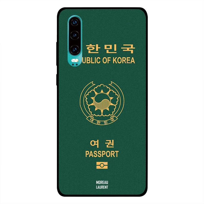 

Moreau Laurent Huawei P30 Mobile Phone Back Cover, South Korea Passport