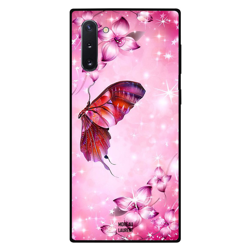 

Moreau Laurent Samsung Note 10 Mobile Phone Back Cover, Pink Floral And Butterfly